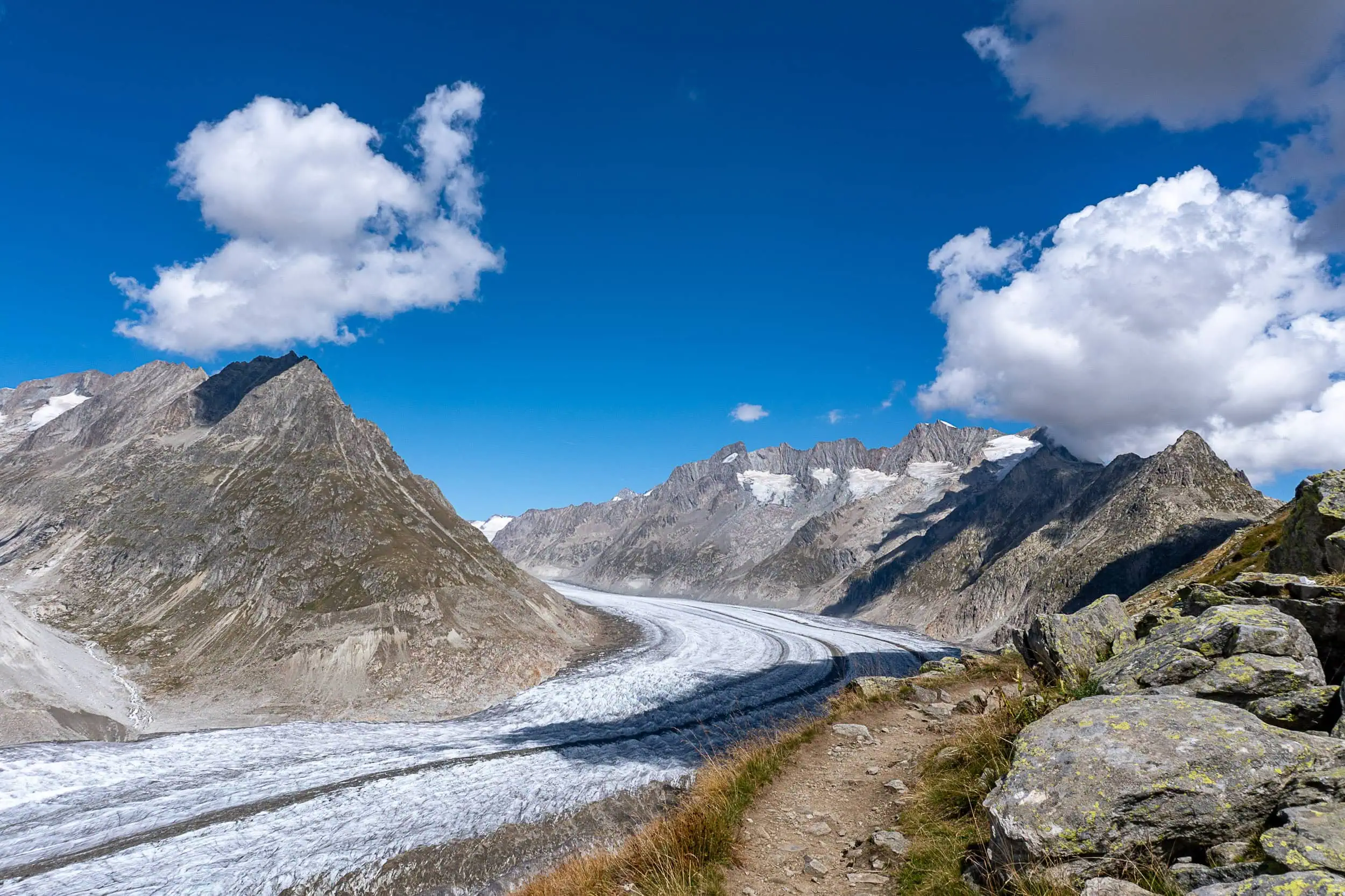 Blick auf den Grossen Aletschgletscher