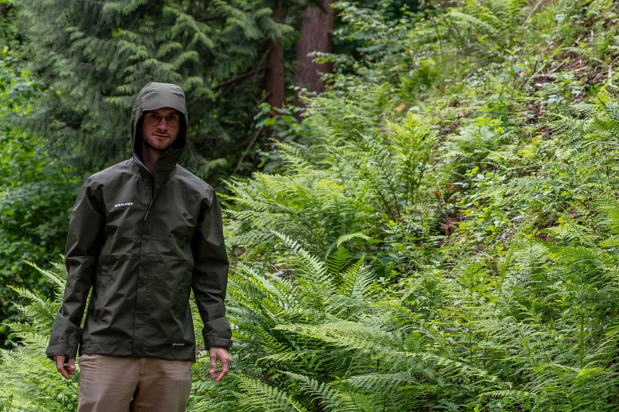 Regenjacke Mammut Treeline Light im Wald